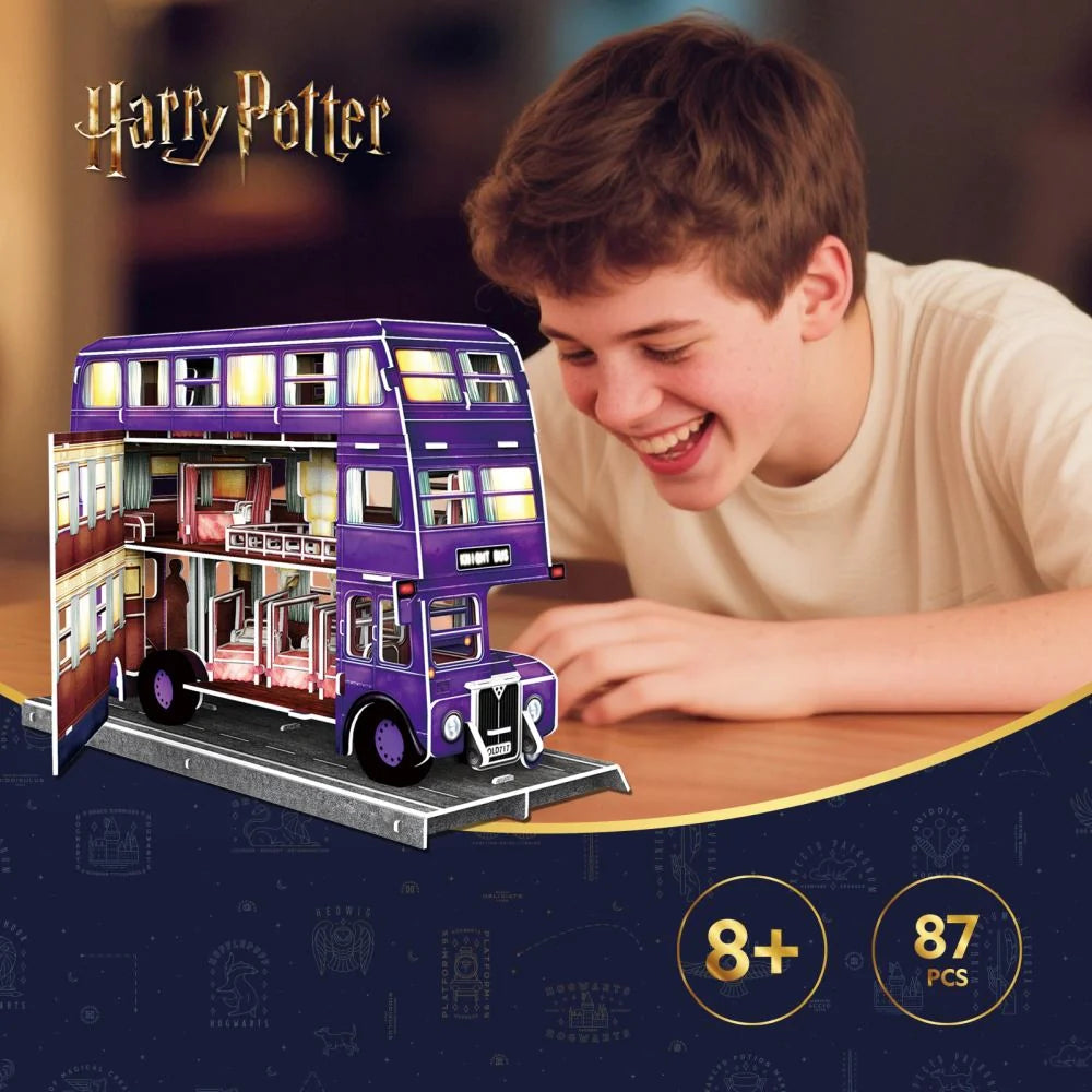PUZZLE 3D HARRY POTTER KNIGHT BUS AUTOBUZUL MAGIC 87 PIESE - CUBIC FUN (CU540310)