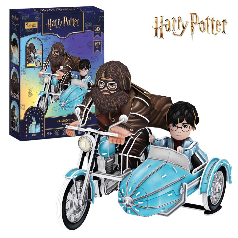 PUZZLE 3D HARRY POTTER MOTOCICLETA LUI HAGRID 197 PIESE - CUBIC FUN (CU540313)