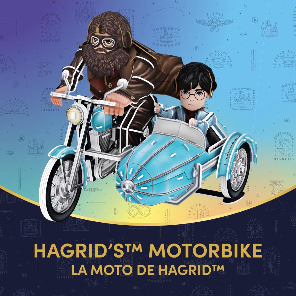 PUZZLE 3D HARRY POTTER MOTOCICLETA LUI HAGRID 197 PIESE - CUBIC FUN (CU540313)