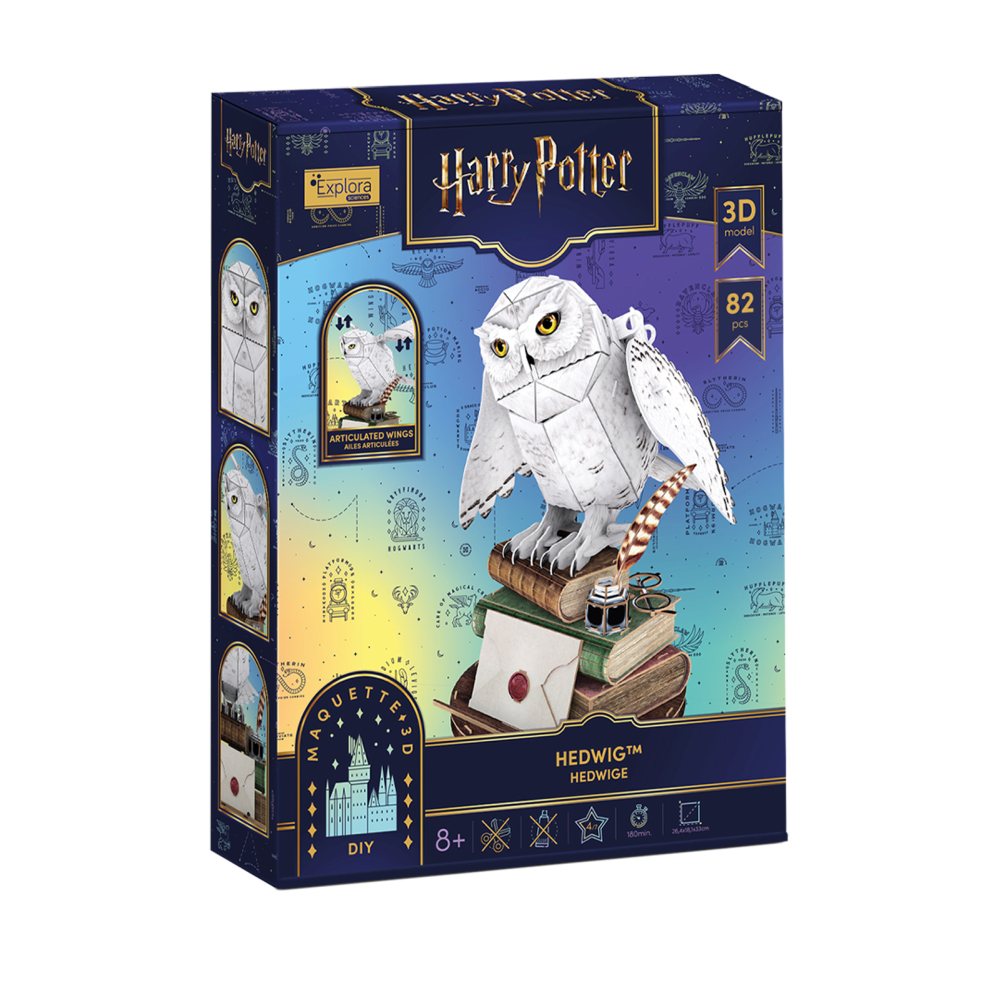 PUZZLE 3D HARRY POTTER BUFNITA HEDWIG 82 PIESE - CUBIC FUN (CU540314)
