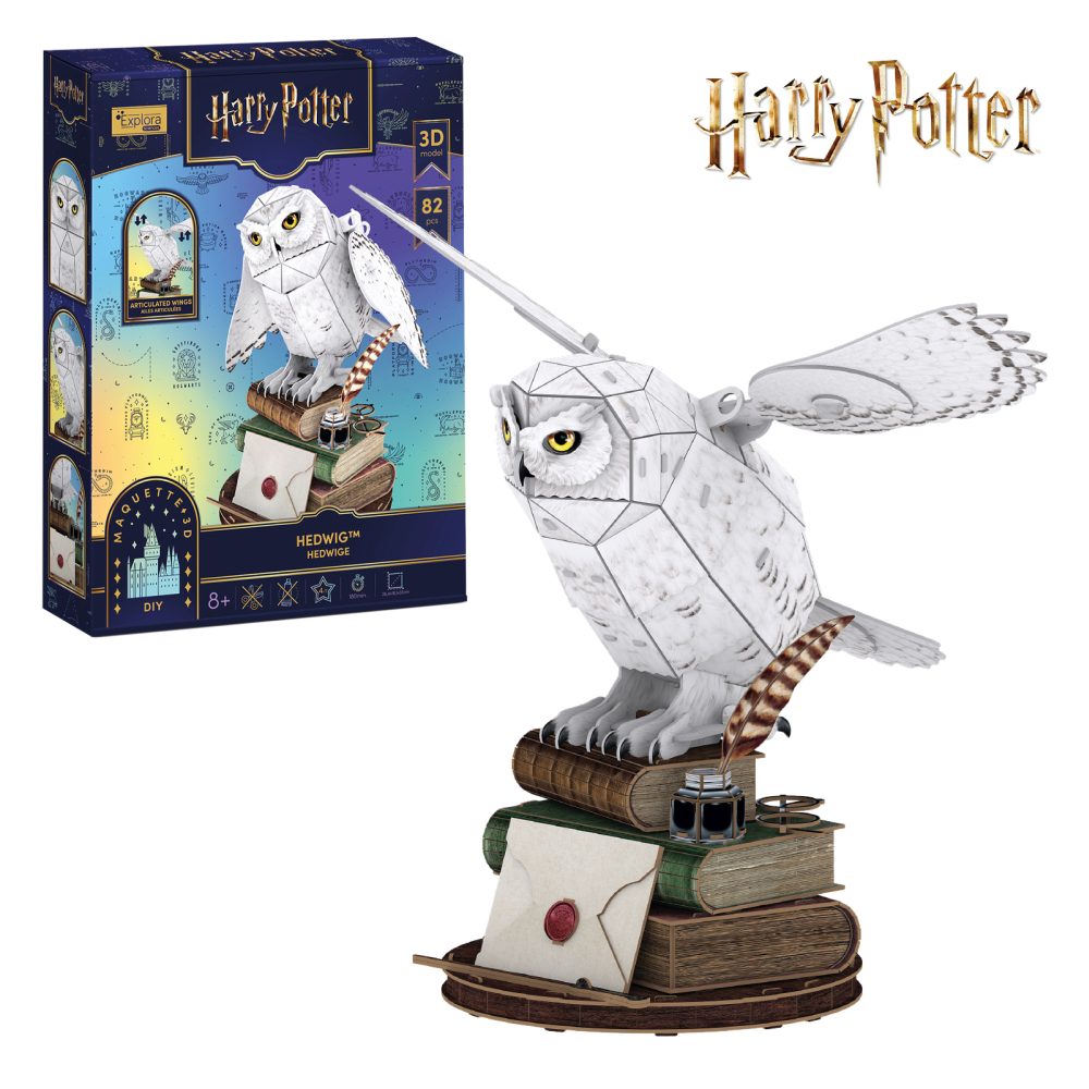 PUZZLE 3D HARRY POTTER BUFNITA HEDWIG 82 PIESE - CUBIC FUN (CU540314)