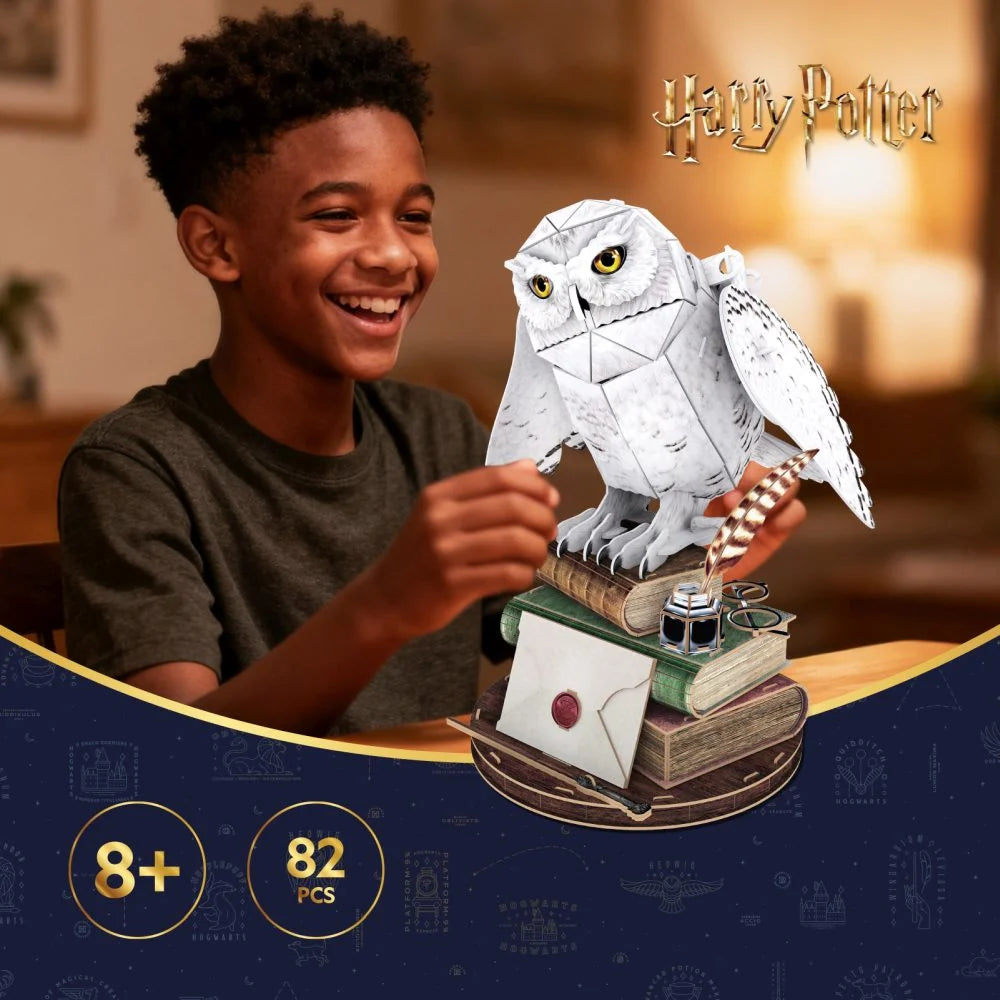 PUZZLE 3D HARRY POTTER BUFNITA HEDWIG 82 PIESE - CUBIC FUN (CU540314)