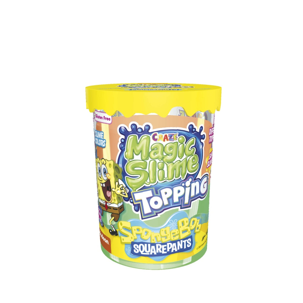 SLIME MAGIC SPONGEBOB 70 ML CU SCLIPICI SI TOPPING MODELE ASORTATE - CRAZE (CRZ54185)