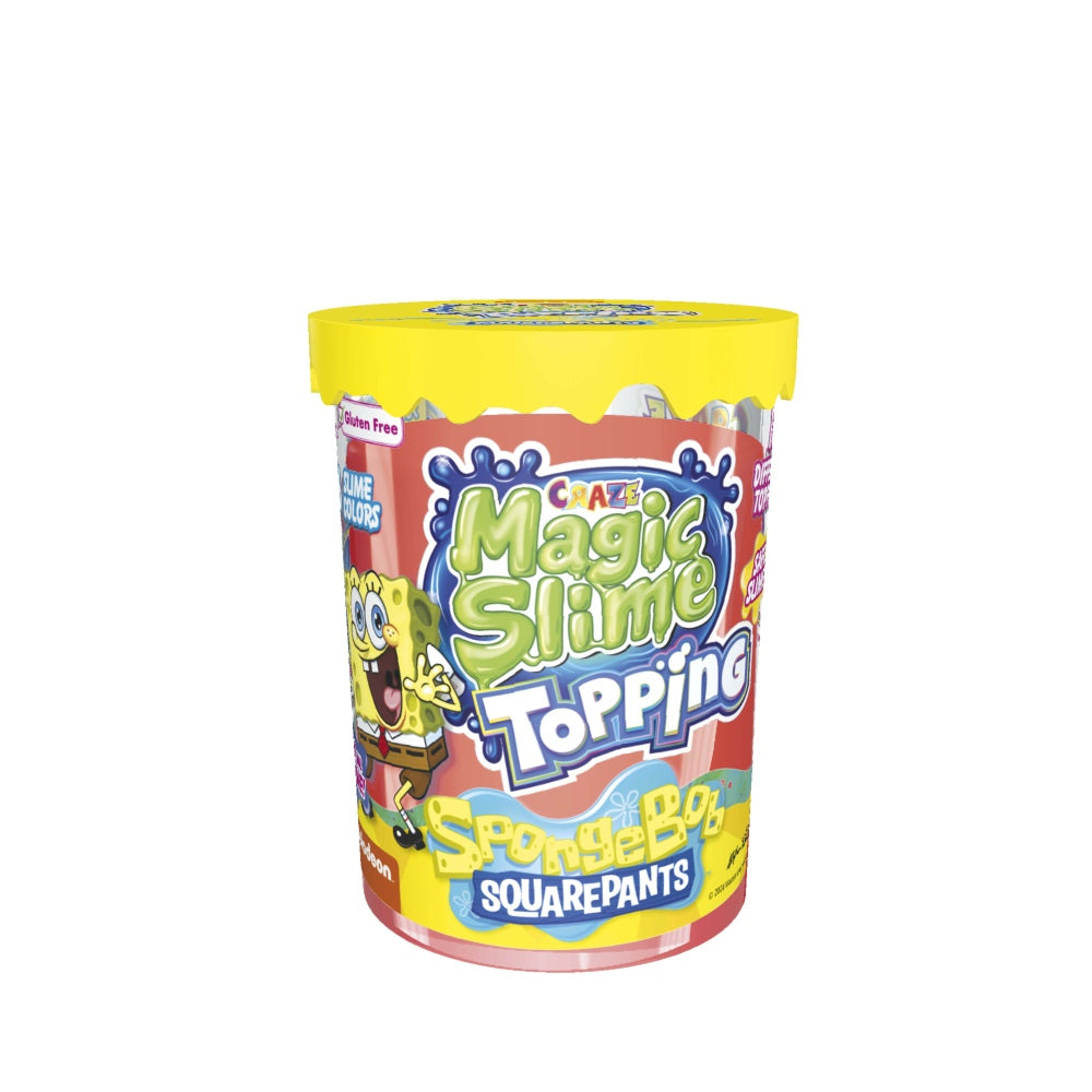 SLIME MAGIC SPONGEBOB 70 ML CU SCLIPICI SI TOPPING MODELE ASORTATE - CRAZE (CRZ54185)