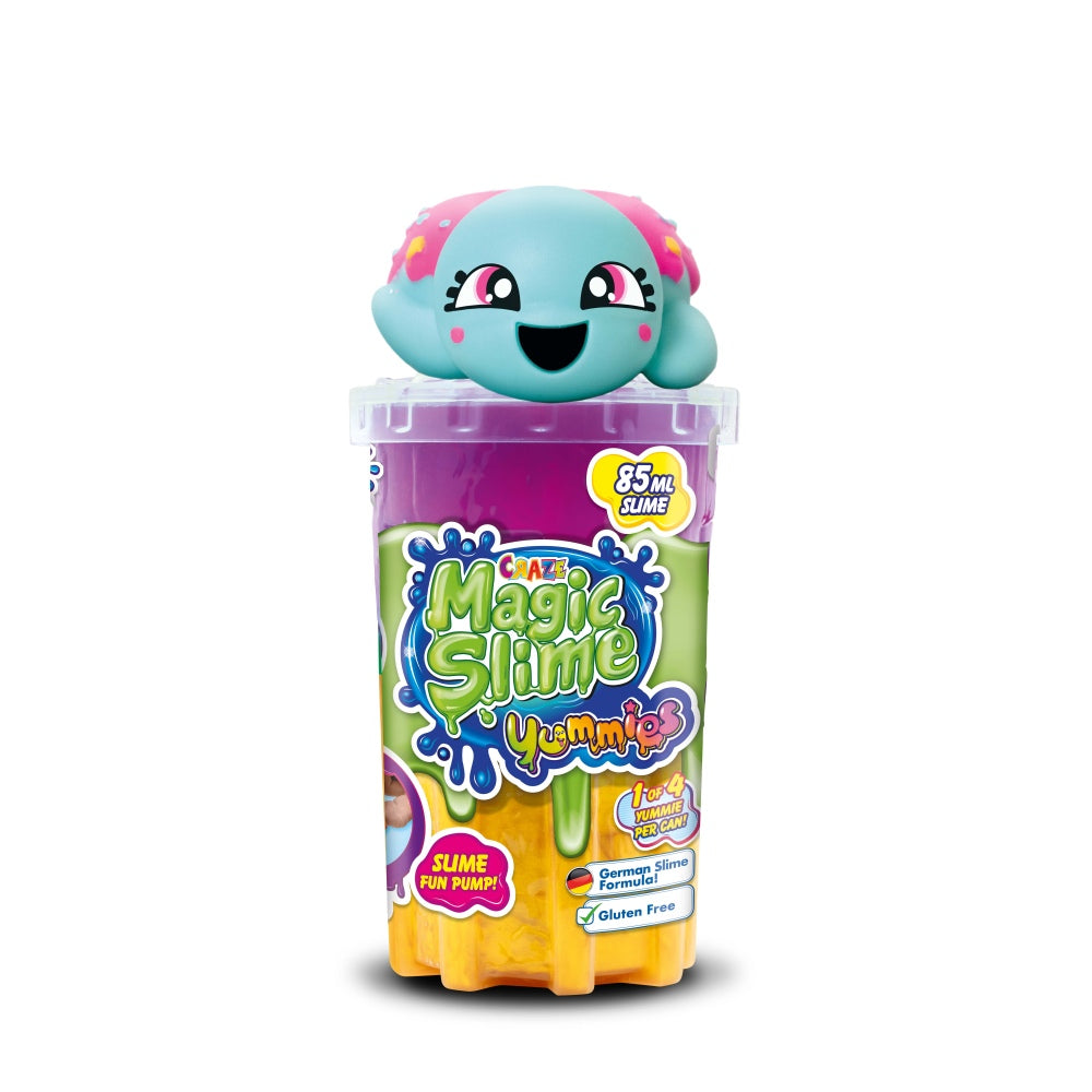 MAGIC SLIME 85 ML MIX DE DOUA CULORI CU FIGURINA CARE ABSOARBE SLIME-UL MODELE ASORTATE - CRAZE (CRZ54994)