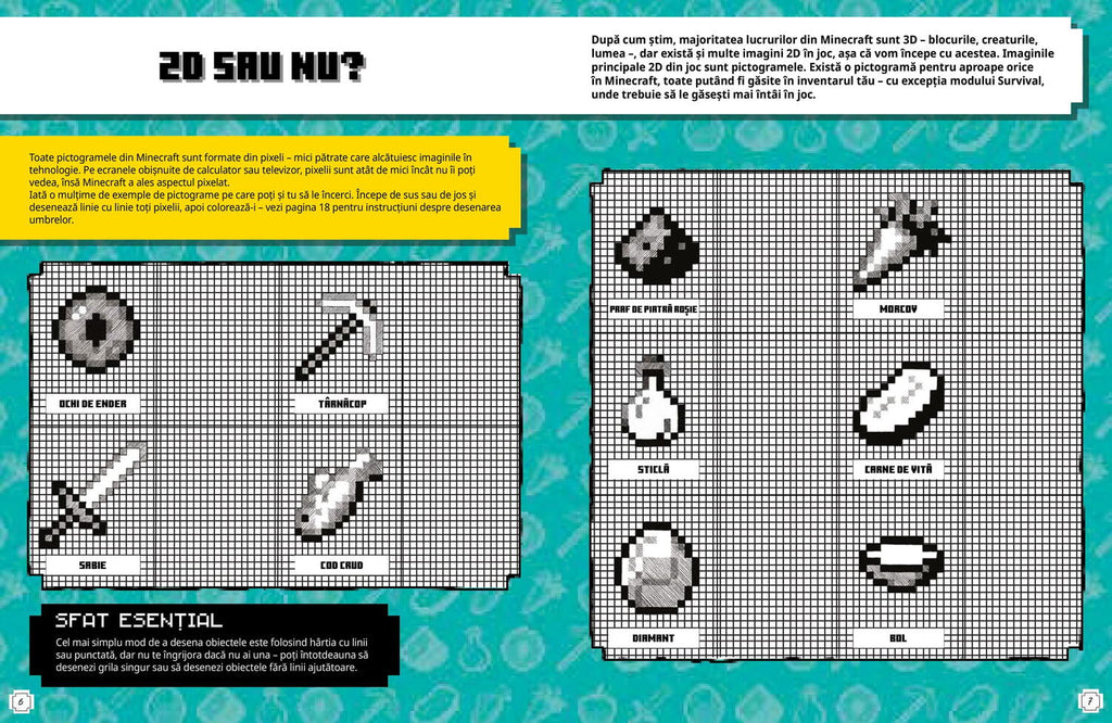 MINECRAFT. CUM SA DESENEZI - UN GHID PAS CU PAS - DPH (978-606-048-814-9)