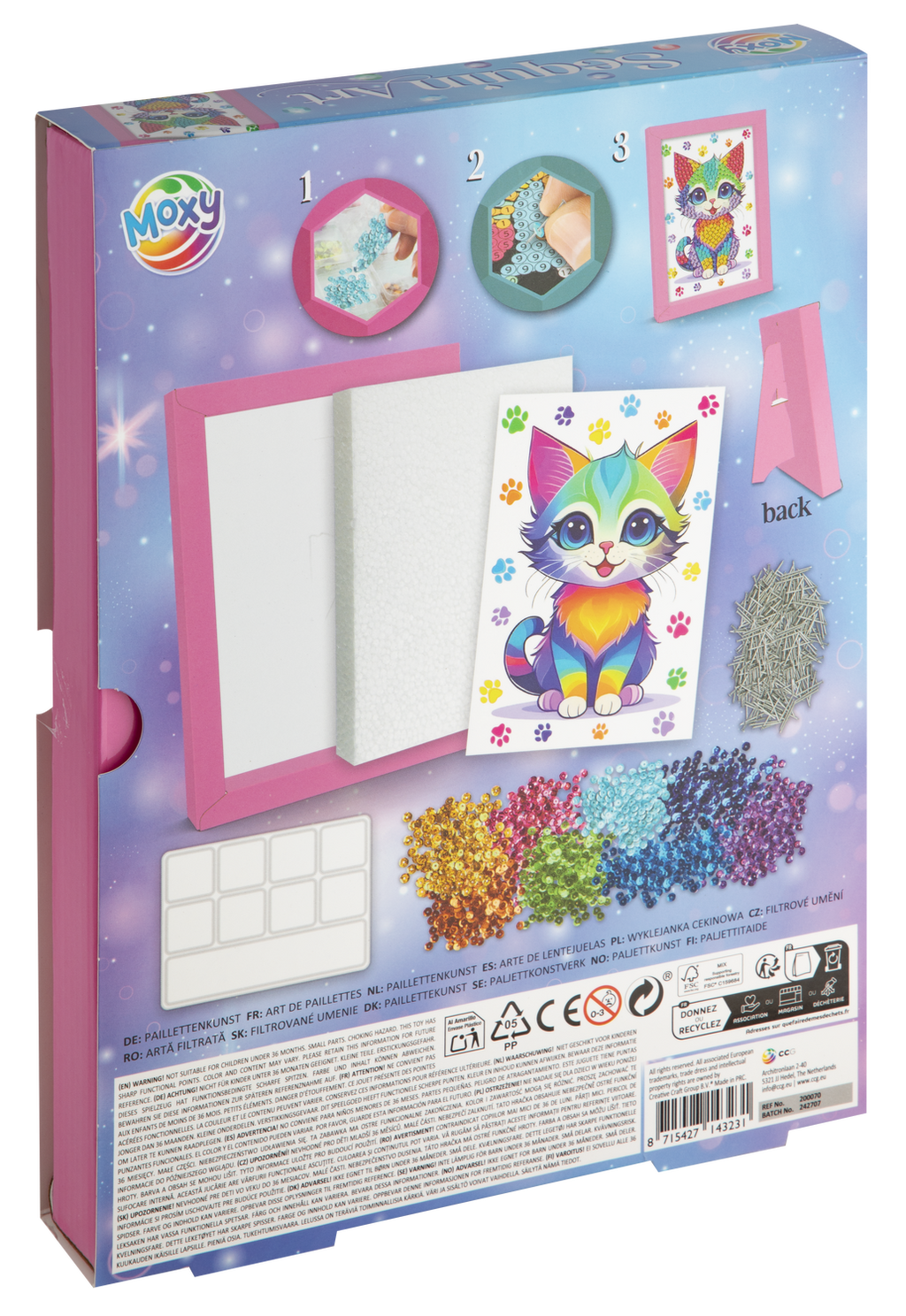 TABLOU CU PAIETE - PISICUTA - MOXY (200070)