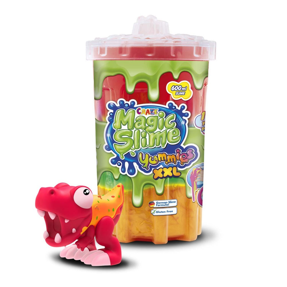 MAGIC SLIME XXL 600 ML MIX DE TREI CULORI CU FIGURINA CARE ABSOARBE SLIME-UL MODELE ASORTATE - CRAZE (CRZ54031)