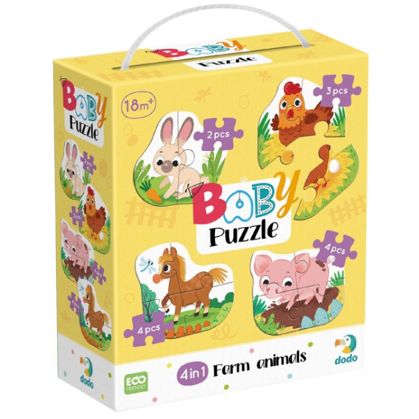 PUZZLE 4 IN 1 - FERMA VESELA ( 2, 3, 4 PIESE) - DODO (DO300686)