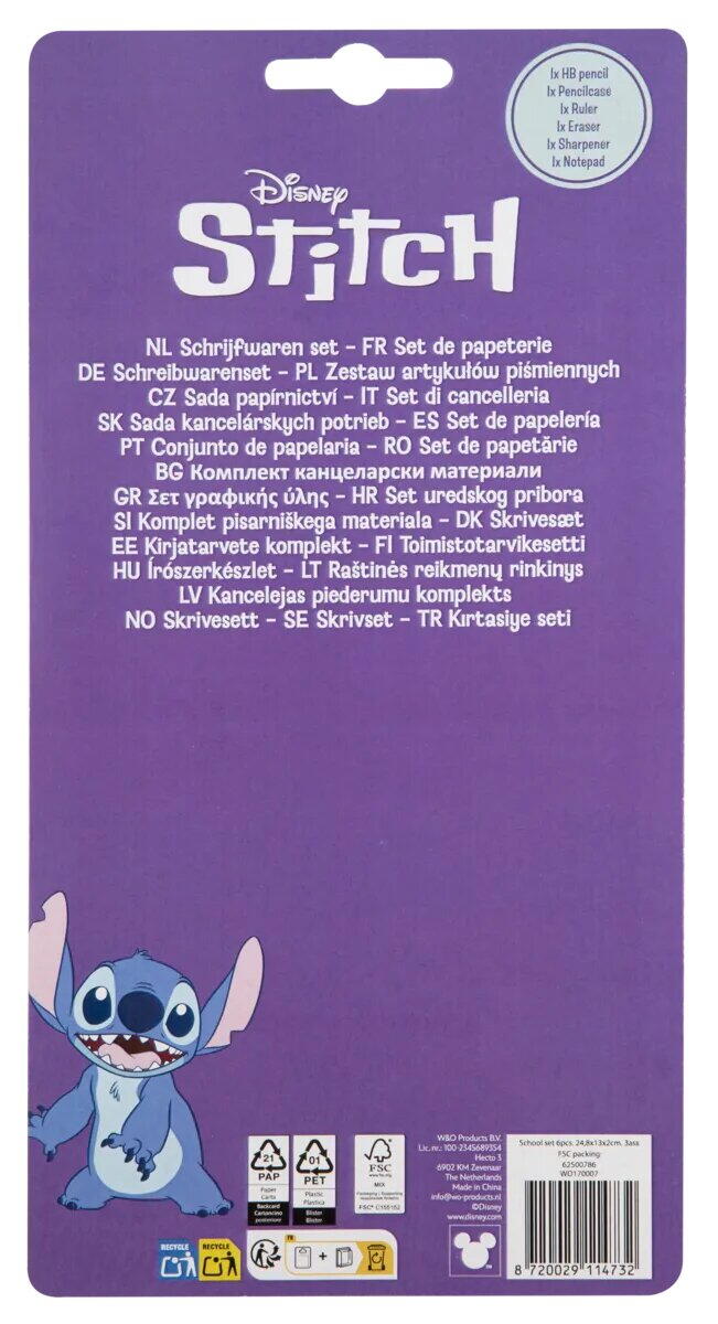 SET PENAR & RECHIZITE - STITCH - TOY UNIVERSE (WO170007)