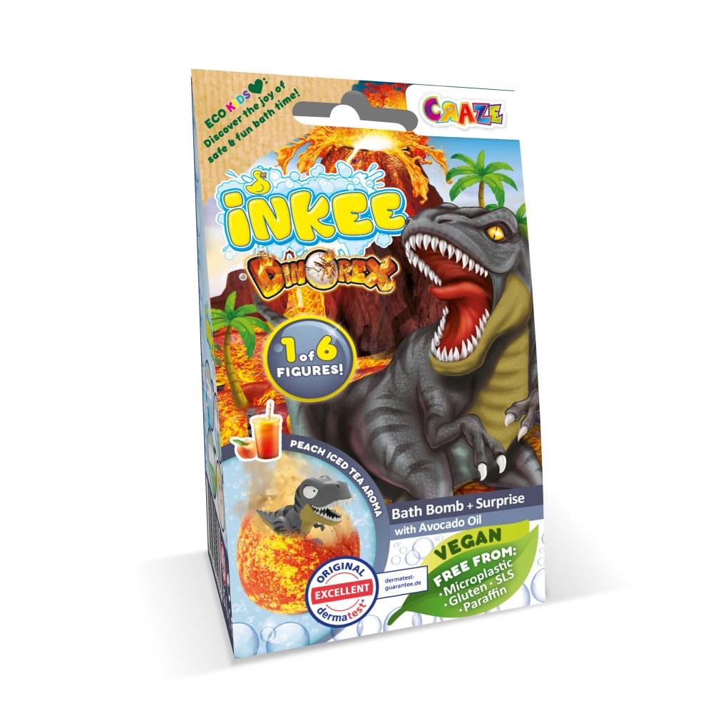 BILA DE BAIE INKEE CU SURPRIZA DINOZAUR - CRAZE (CRZ59272)