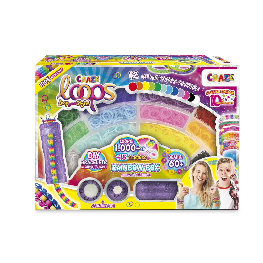 SET DE CREATIE CU 1000 DE ELASTICE PENTRU CONFECTIONARE BIJUTERII - CRAZE (CRZ59661)