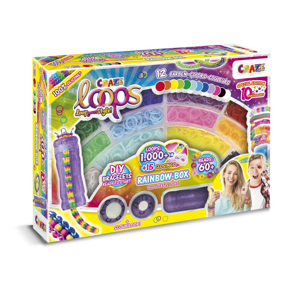 SET DE CREATIE CU 1000 DE ELASTICE PENTRU CONFECTIONARE BIJUTERII - CRAZE (CRZ59661)