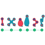 CLIXO® MAGNETIC BUILDING TOY - ITSY FLAMINGO &amp; TURQUOISE (18 PIECES) - CLIXO (CL-ITSY-FT-1)