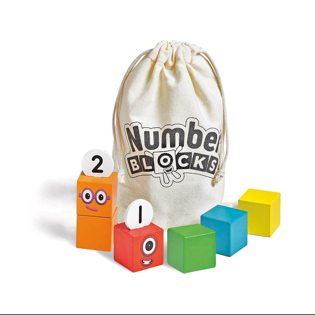 CUBURI DIN LEMN NUMBERBLOCKS  - DE LA 1 LA 5 - HAND2MIND (HM96931-UK)
