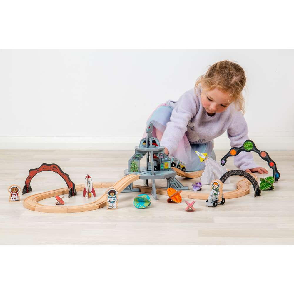 SET TRENULET - AVENTURI IN SPATIU - BIGJIGS TOYS (BJT614)