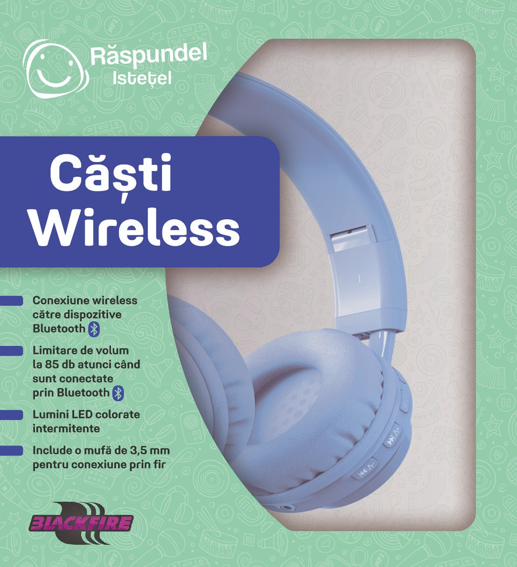 RASPUNDEL ISTETEL, CASTI WIRELESS, ALBASTRU - ALBI (60378)
