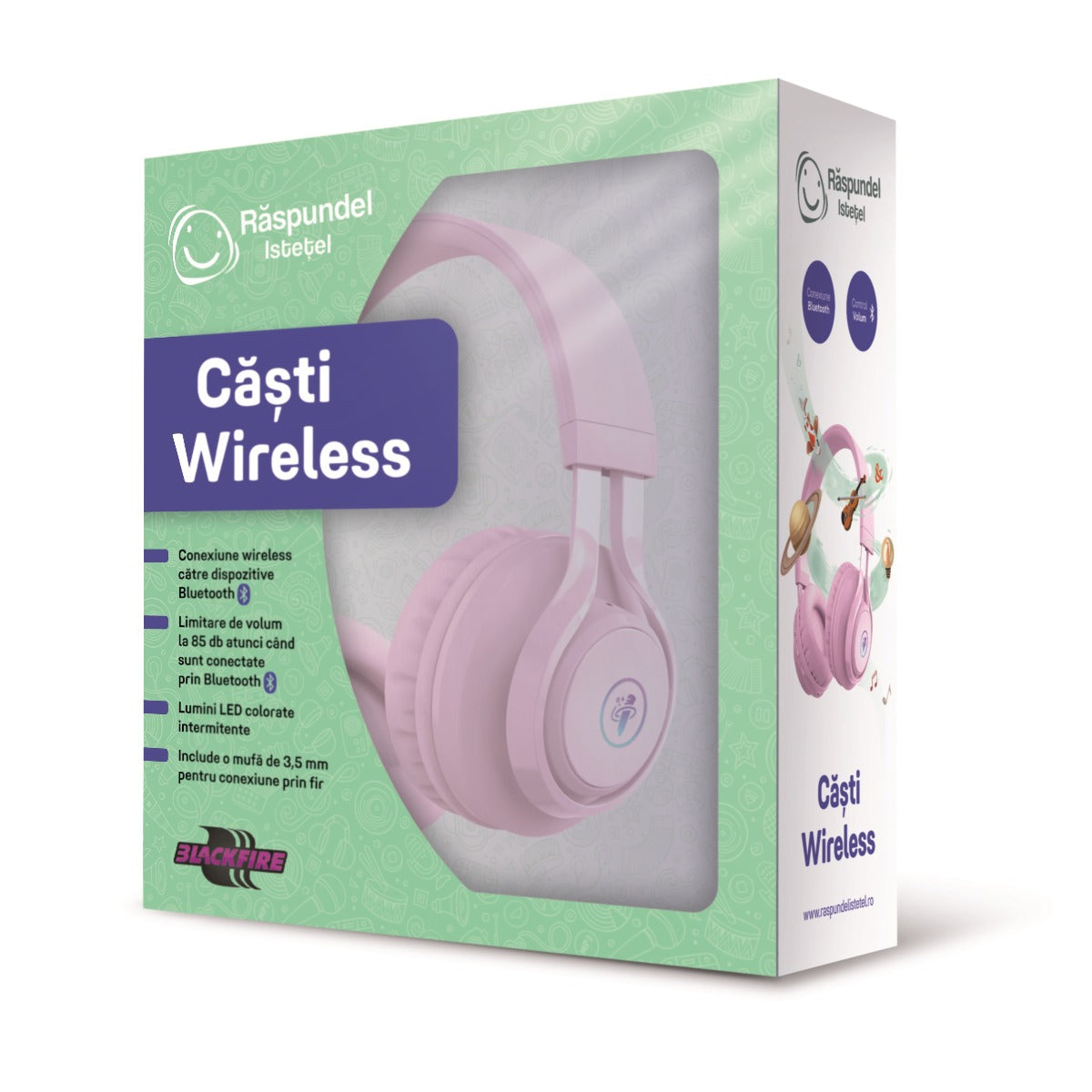 RASPUNDEL ISTETEL, CASTI WIRELESS, ROZ - ALBI (60384)