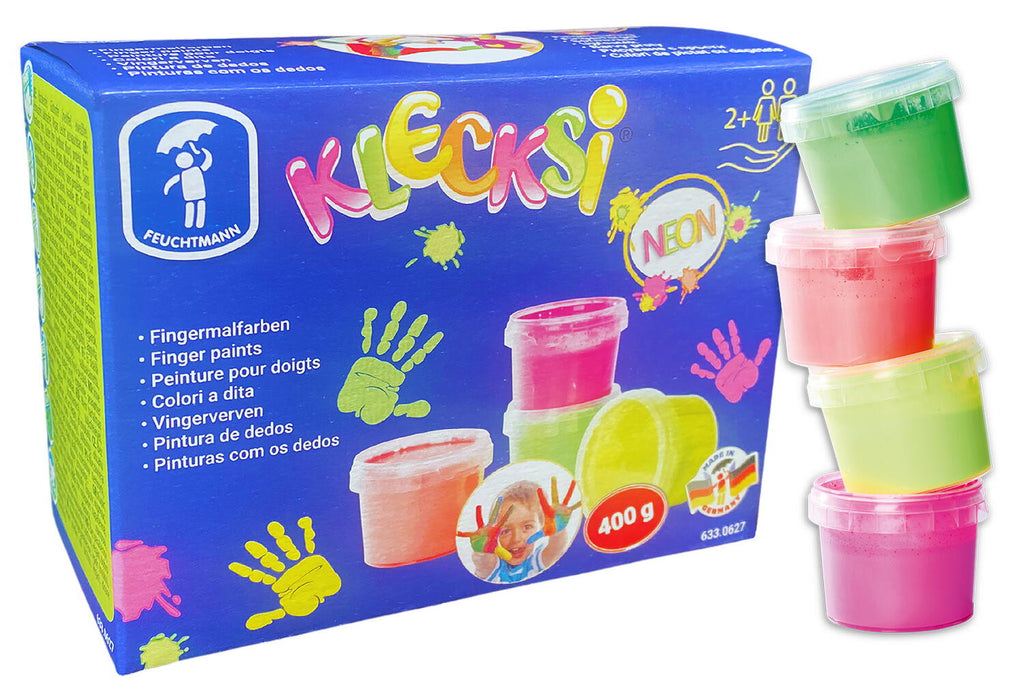 VOPSEA PENTRU PICTURA CU DEGETELE - 4 CULORI NEON - FEUCHTMANN (6330627)