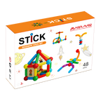 SET DE CONSTRUCTIE MAGNETIC - STICK (48 PIESE) - MAGPLAYER (65363) - Libelula Vesela - Jucarii