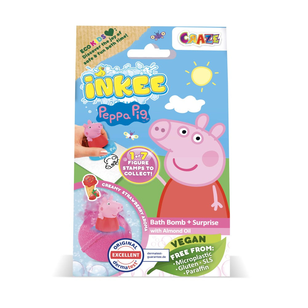 BILA DE BAIE INKEE CU SURPRIZA FIGURINA STAMPILA PEPPA PIG - CRAZE (CRZ64290)