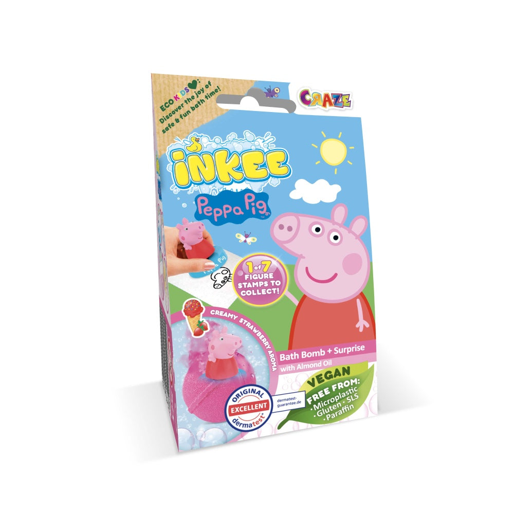BILA DE BAIE INKEE CU SURPRIZA FIGURINA STAMPILA PEPPA PIG - CRAZE (CRZ64290)