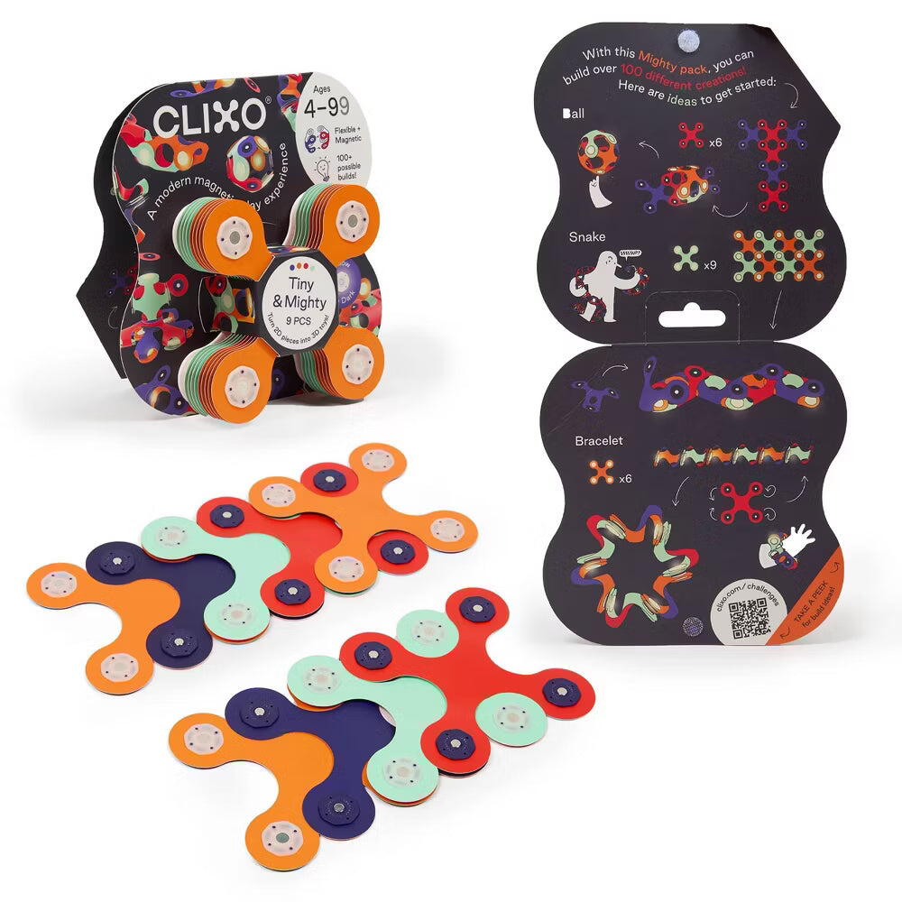CLIXO® JOC MAGNETIC DE CONSTRUIT - TINY & MIGHTY - SPATIUL COSMIC (9 PIESE) - CLIXO (CL-MITY-SP-2)