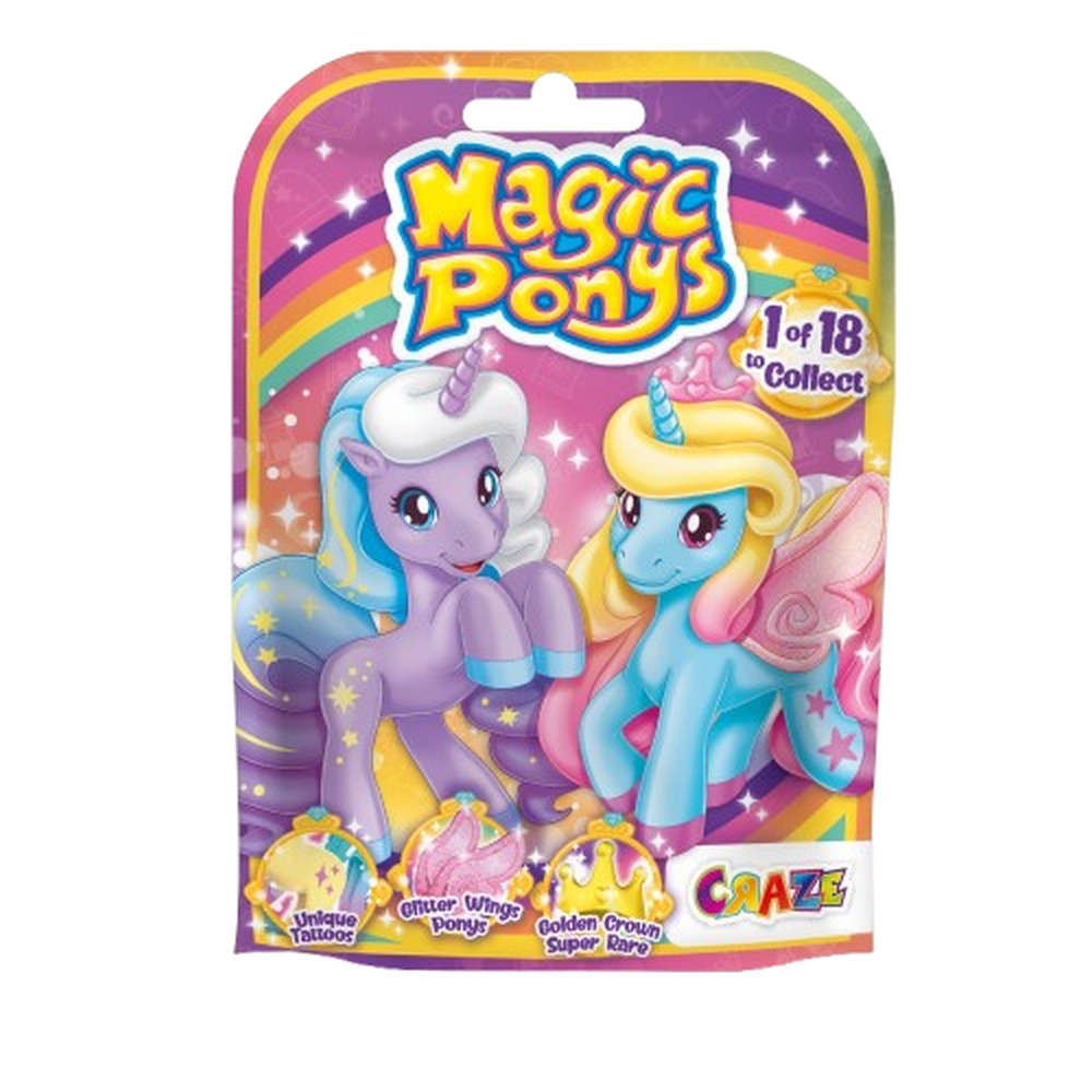 FIGURINA DE COLECTIONAT PONEI CU ARIPI SCLIPITOARE SI TATUAJE UNICE - CRAZE (CRZ66218)