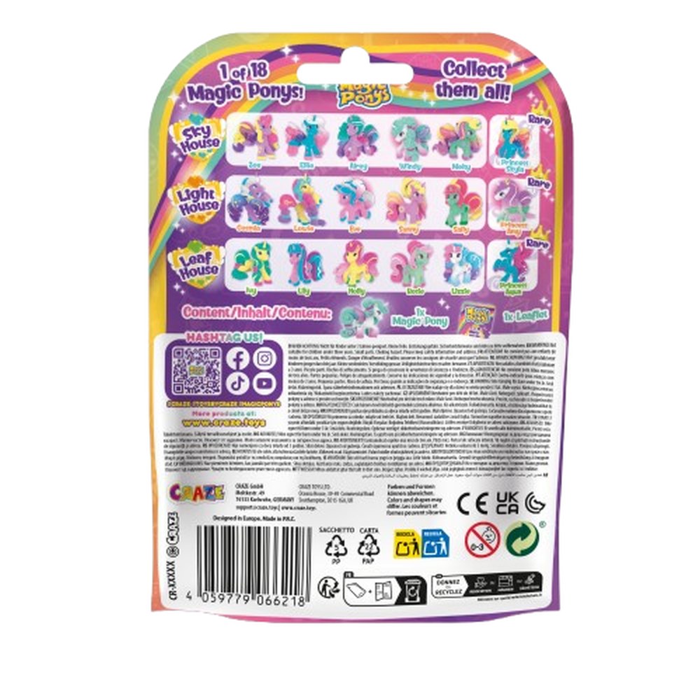 FIGURINA DE COLECTIONAT PONEI CU ARIPI SCLIPITOARE SI TATUAJE UNICE - CRAZE (CRZ66218)