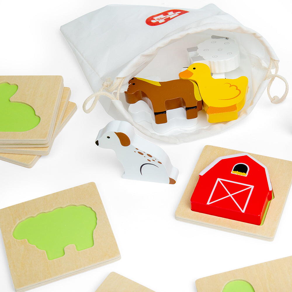 JOC SIMTE SI GASESTE - FERMA - BIGJIGS TOYS (35025)