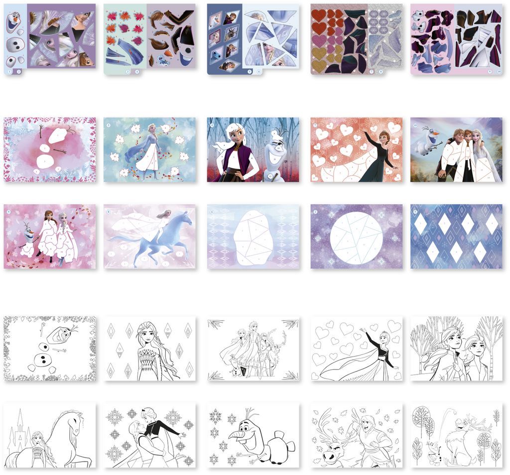 CARTE DE COLORAT & ABTIBILDURI CU NUMERE - FROZEN - TOTUM (TT681576)