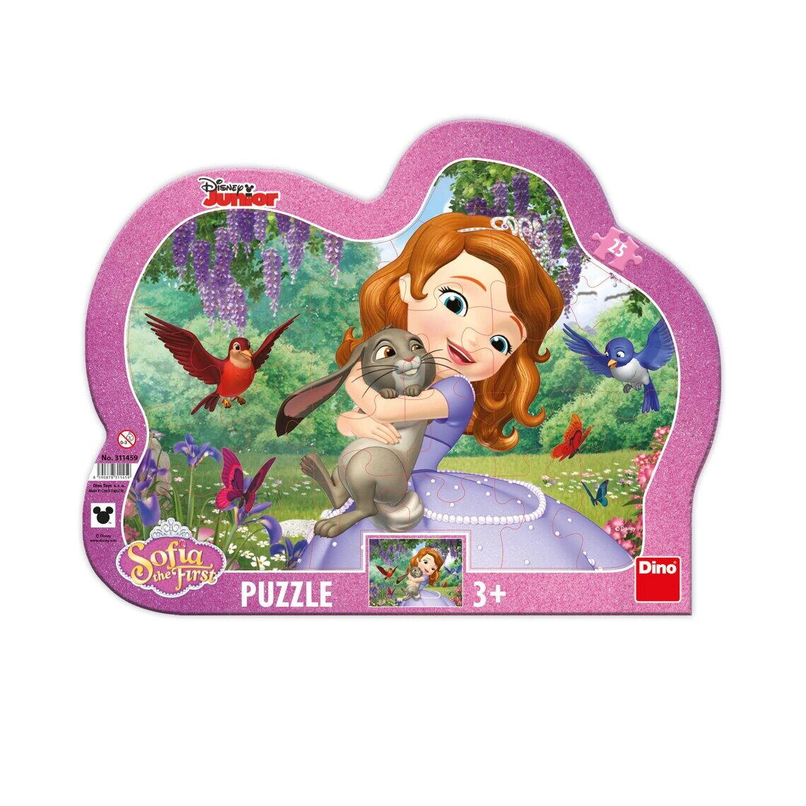 PUZZLE CU RAMA - PRINTESA SOFIA SI PRIETENII (25 PIESE) - DINO (311459)