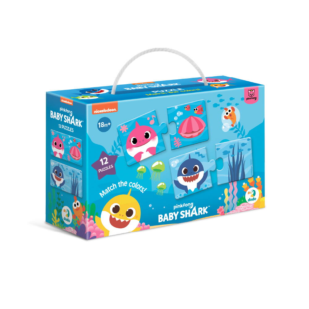 PUZZLE - POTRIVESTE CULORILE CU  BABY SHARK (24 PIESE) - DODO (DO200586)