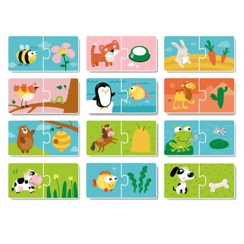 DUO PUZZLE - HRANA ANIMALELOR (2 PIESE) - DODO (DO300118)