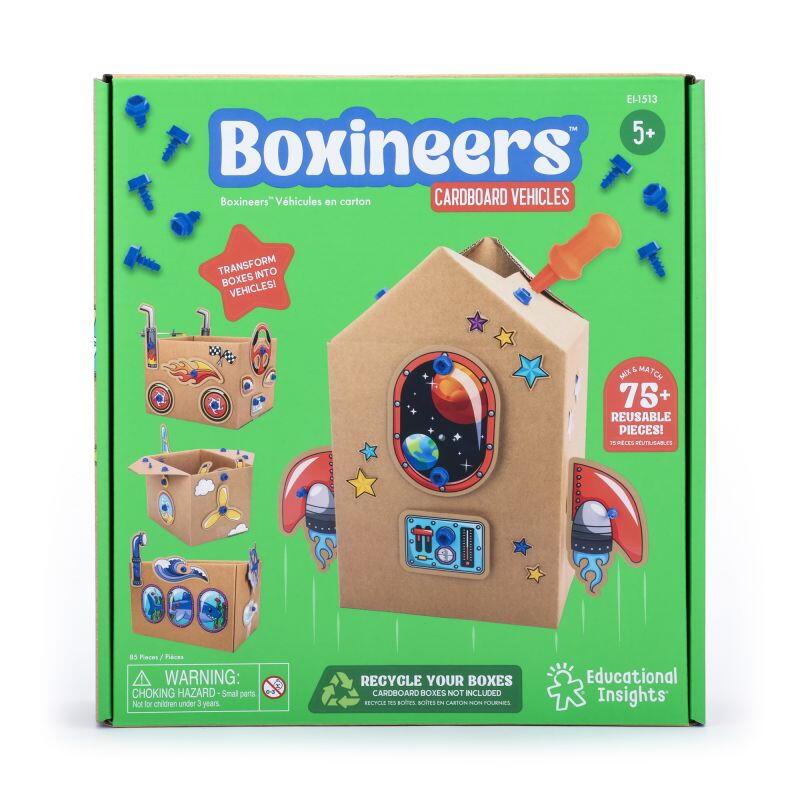 SET DE CREATIE BOXINEERS™ - VEHICULE DIN CARTON - EDUCATIONAL INSIGHTS (EI-1513)