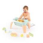 MASUTA ACTIVITATI CU 30 CUBURI DE CONSTRUIT - PASTEL - DOLU (D5211)