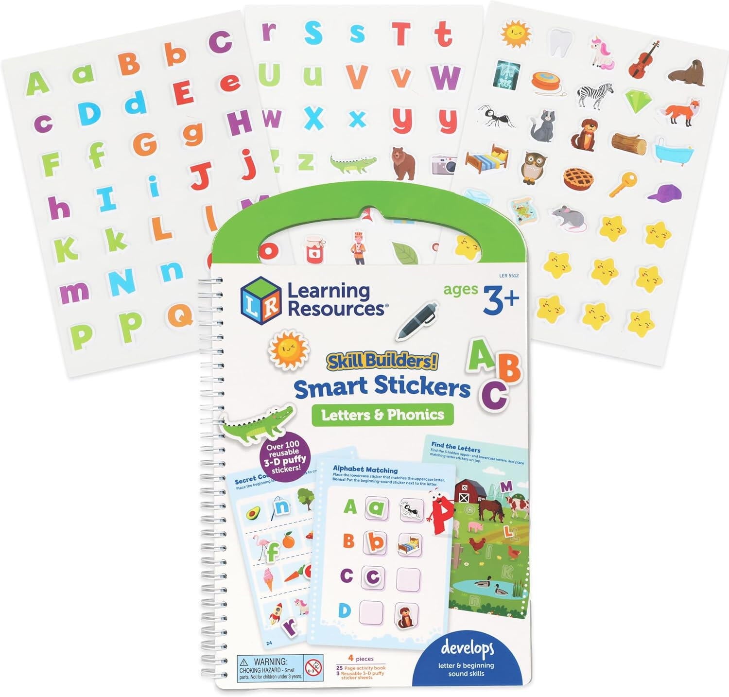 SET ACTIVITATI EDUCATIVE CU ABTIBILDURI  - LITERE SI SUNETE (LB.ENGLEZA) - LEARNING RESOURCES (LER5512)