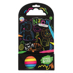 CARTE DE COLORAT CU CARIOCI NEON - ANIMALUTE - MOXY (150137-1)