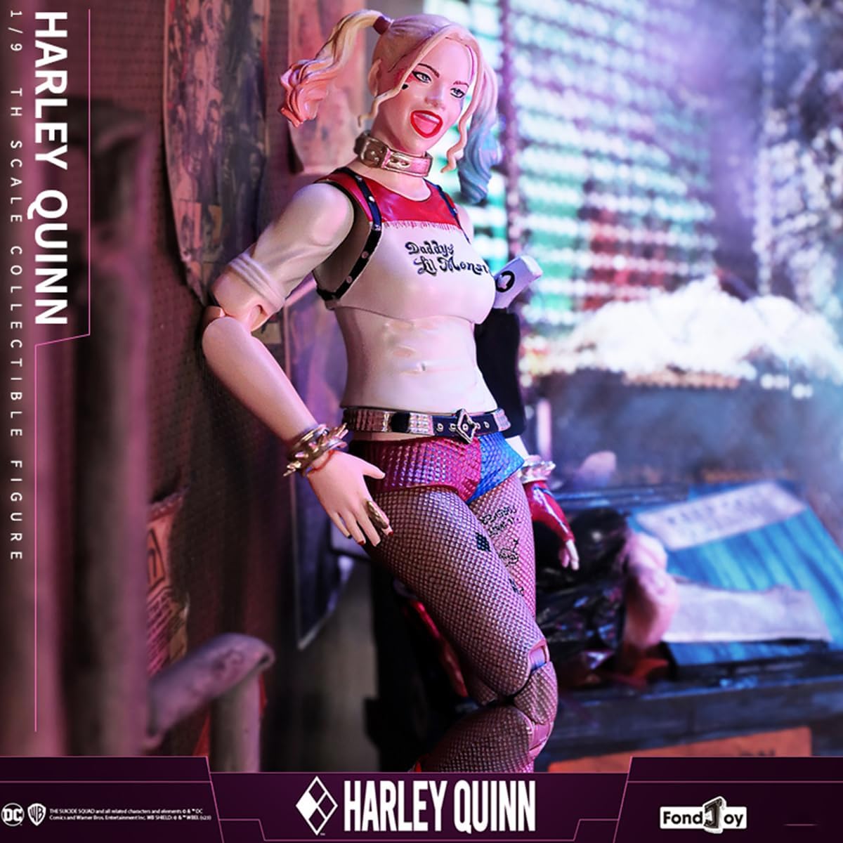 HARLEY QUINN - FONDJOY JUSTICE LEAGUE FIGURINE COLECTIBILE