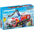 AUTOSPECIALA DE POMPIERI PENTRU AEROPORT CU LUMINI SI SUNETE - PLAYMOBIL ACTION HEROES - AIRPORT (PM71371)