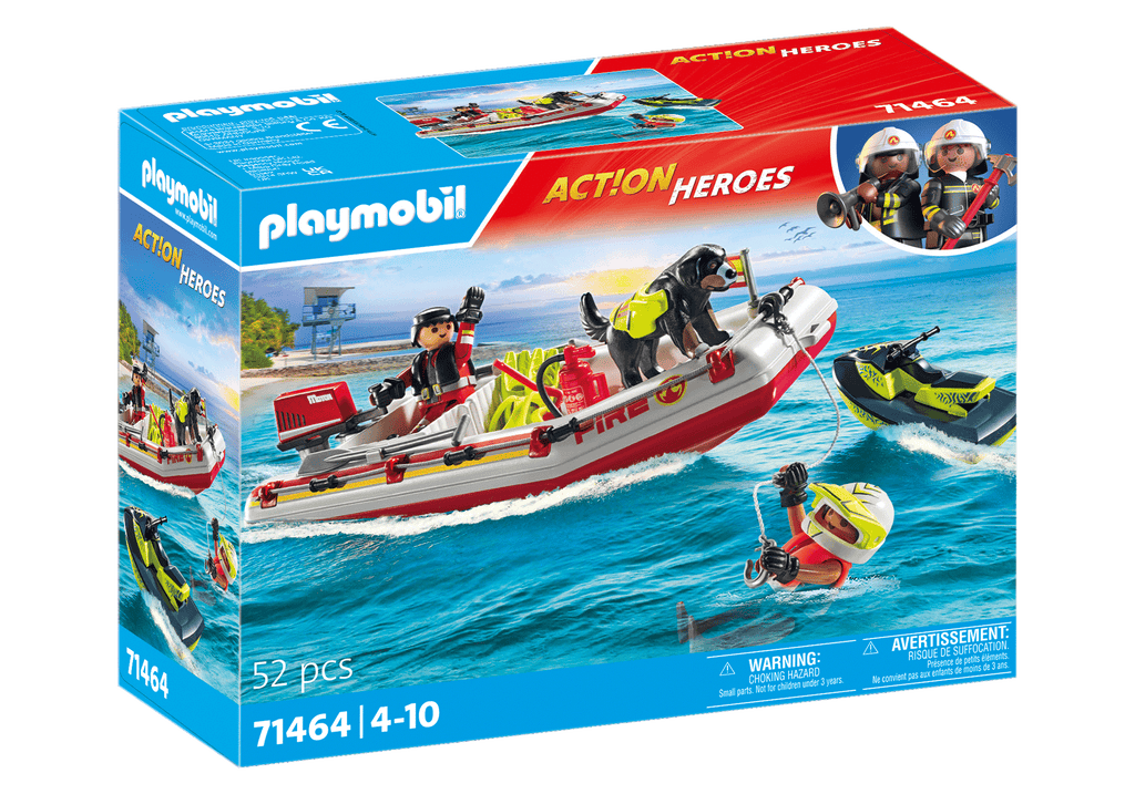 LIFEBOAT WITH WATER SCOOTER - PLAYMOBIL FIREBRIGADE (PM71464)