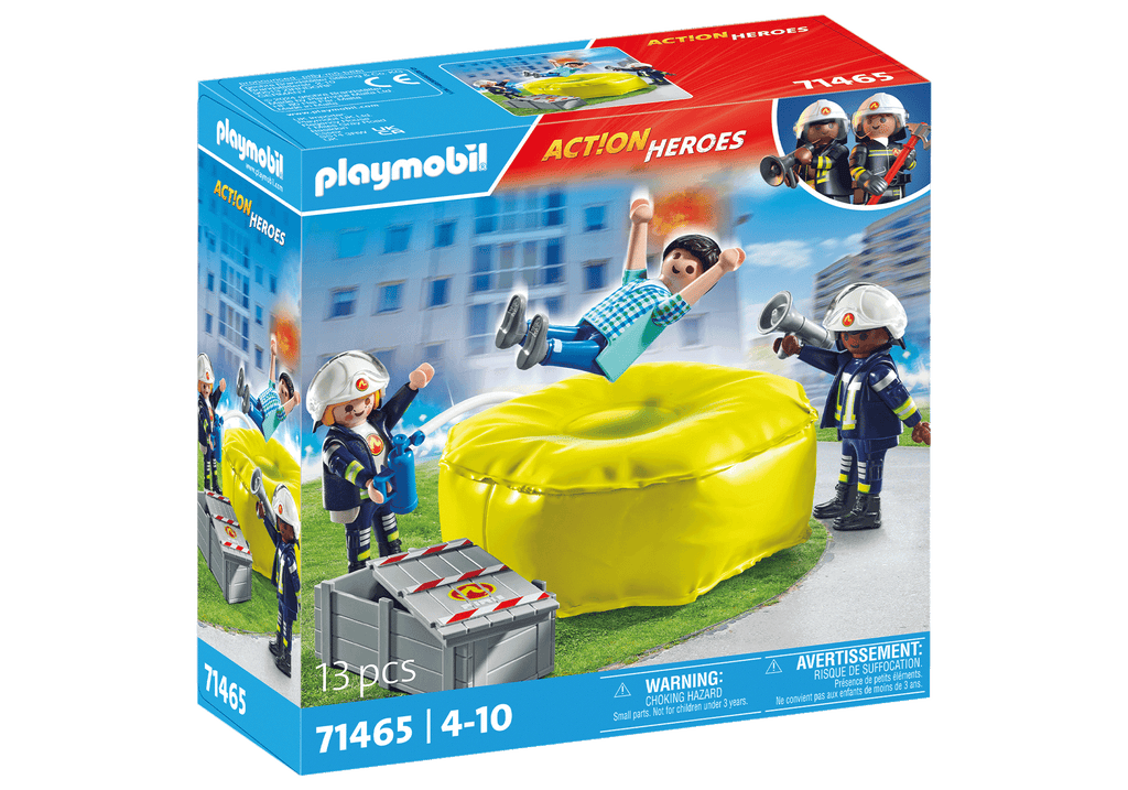 FIREMAN WITH AIR MATTRESS - PLAYMOBIL FIRE BRIGADE (PM71465)