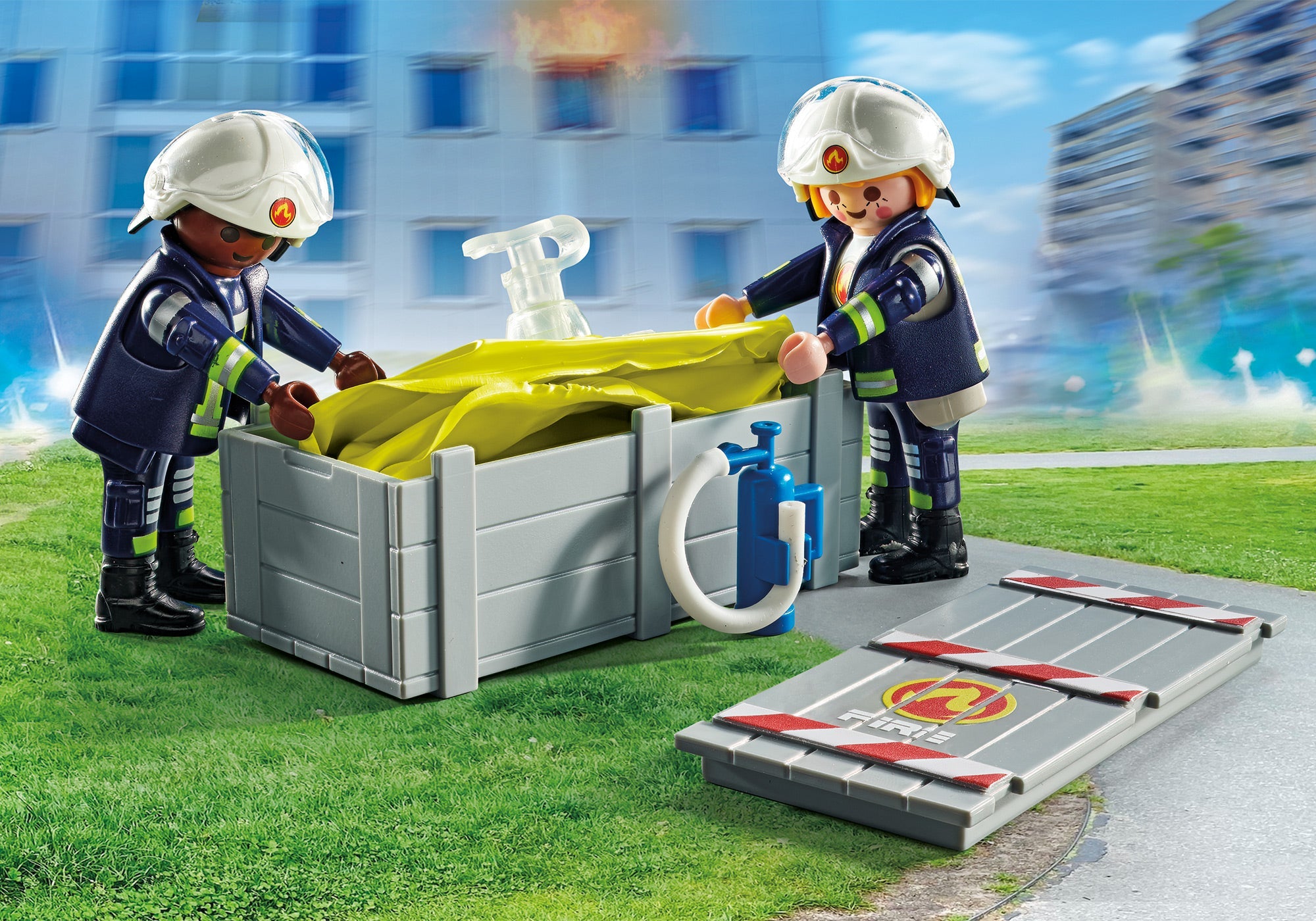 POMPIER CU SALTEA DE AER - PLAYMOBIL FIREBRIGADE (PM71465)