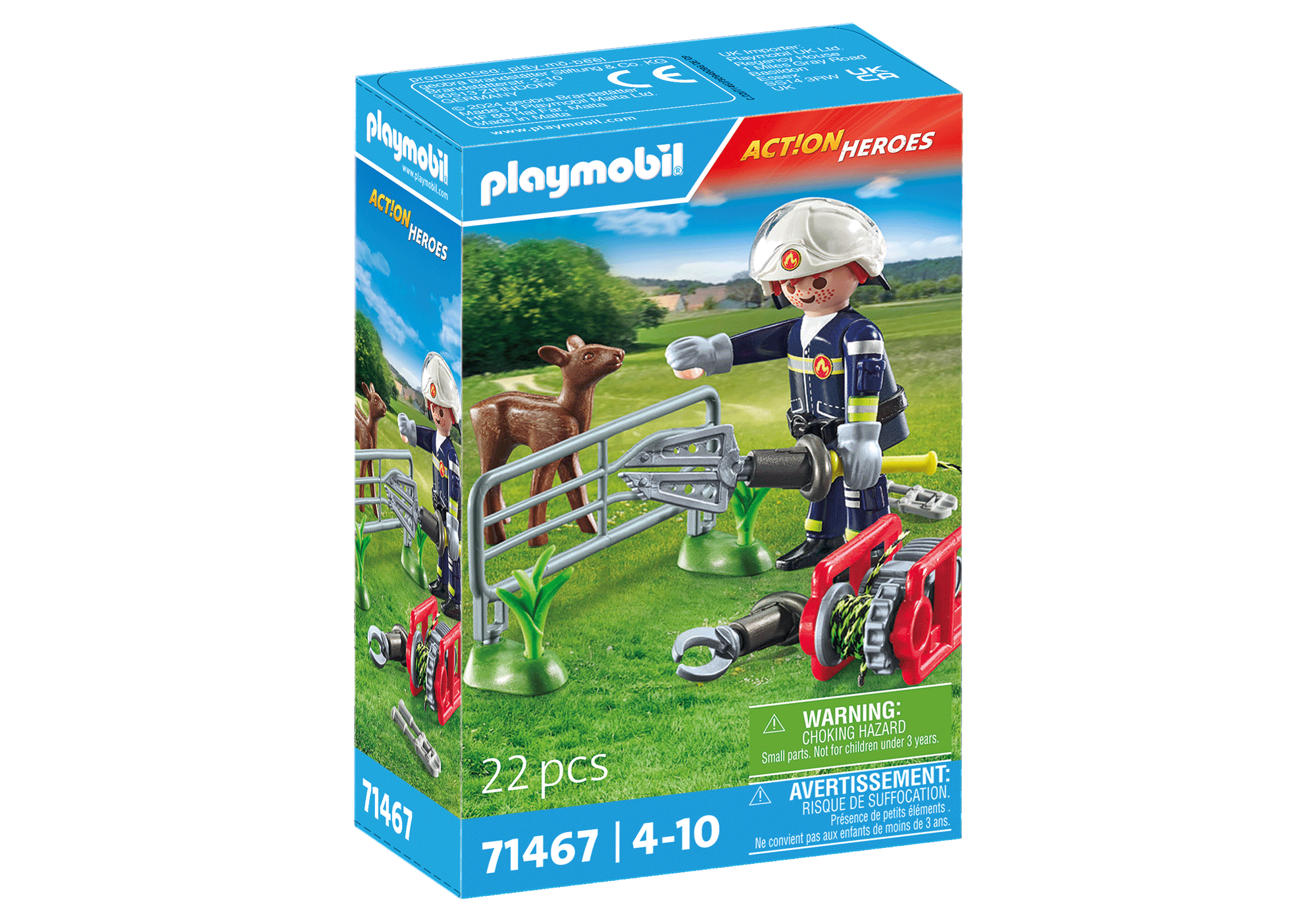 MISIUNEA POMPIERULUI DE SALVARE A ANIMALULUI - PLAYMOBIL FIREBRIGADE (PM71467)