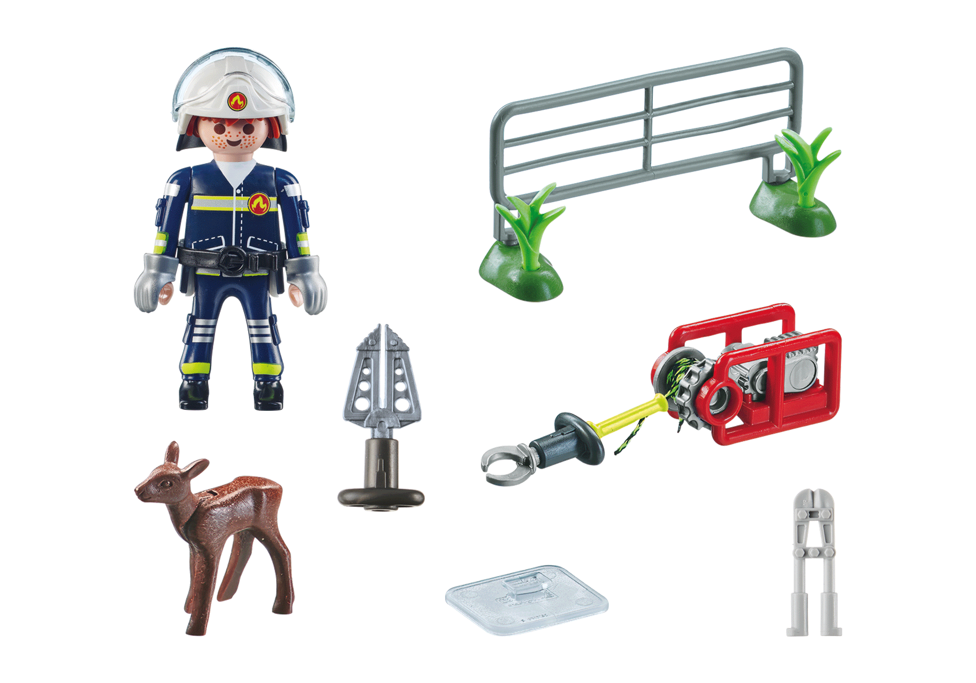 MISIUNEA POMPIERULUI DE SALVARE A ANIMALULUI - PLAYMOBIL FIREBRIGADE (PM71467)