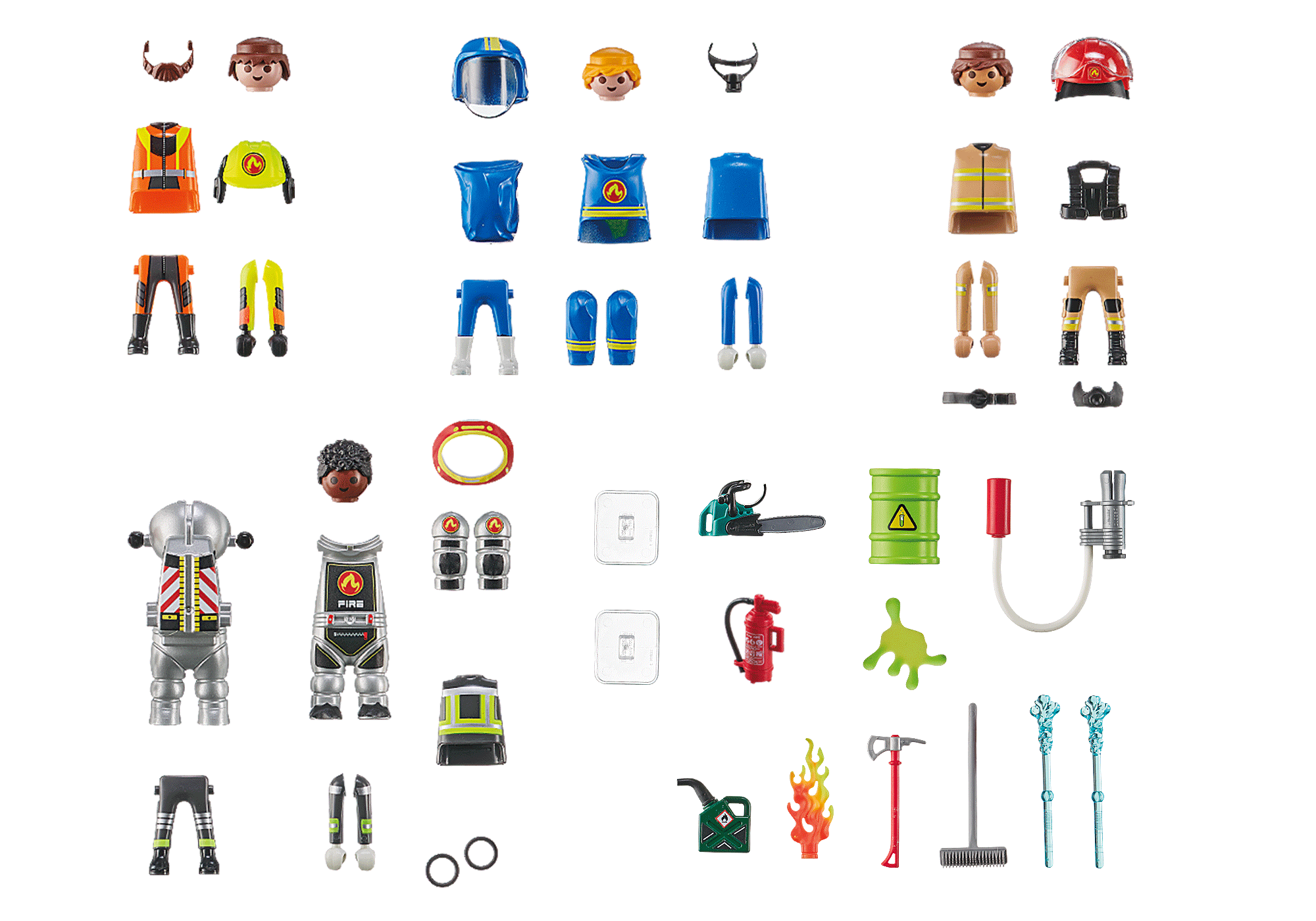 CREEAZA PROPRIA FIGURINA ECHIPA DE POMPIERI - PLAYMOBIL MY FIGURES (PM71468)