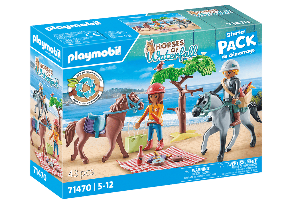 DRUMETIE LA PLAJA CU CAII AMELIA SI BEN - PLAYMOBIL HORSES OF WATERFALL (PM71470)
