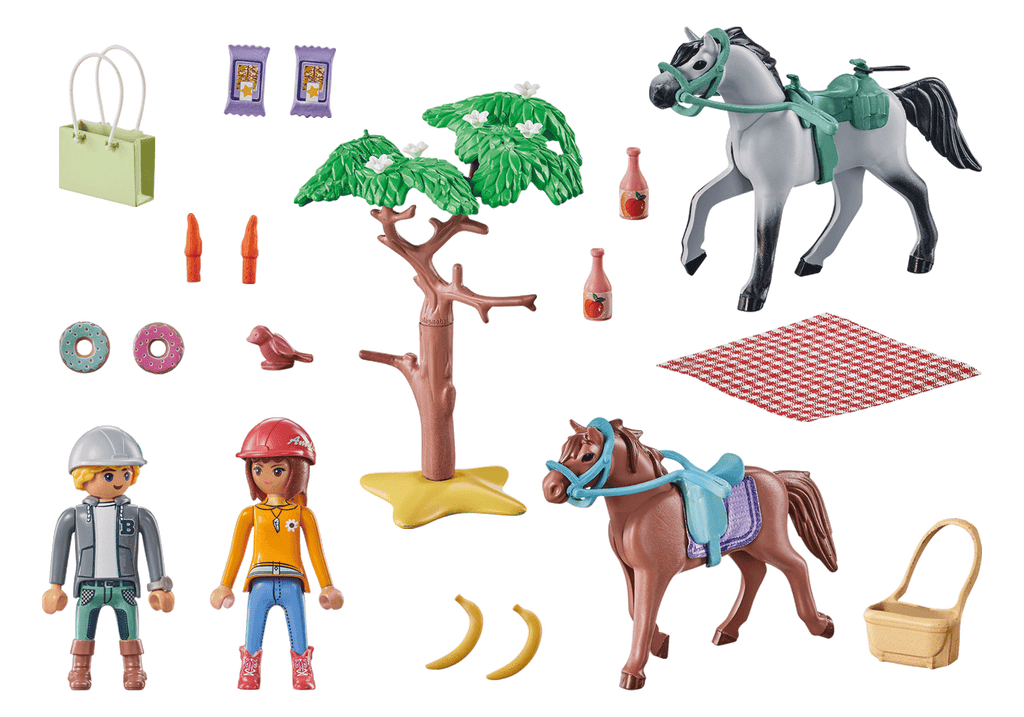 DRUMETIE LA PLAJA CU CAII AMELIA SI BEN - PLAYMOBIL HORSES OF WATERFALL (PM71470)