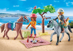 DRUMETIE LA PLAJA CU CAII AMELIA SI BEN - PLAYMOBIL HORSES OF WATERFALL (PM71470)