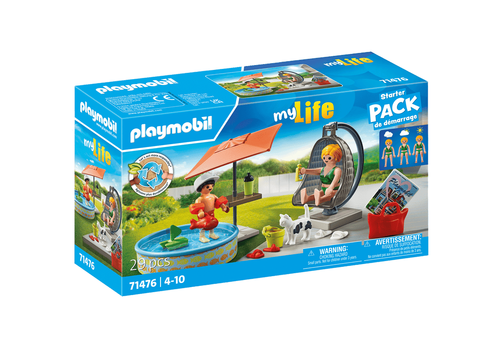 FUN AT THE BACKYARD POOL - PLAYMOBIL LIVING HOUSE (PM71476)